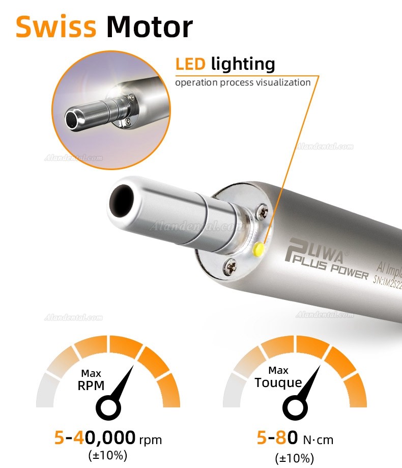 Pluspower® Ai Touch Dental Implant Surgery Motor Machine with 20:1 Contra-angle